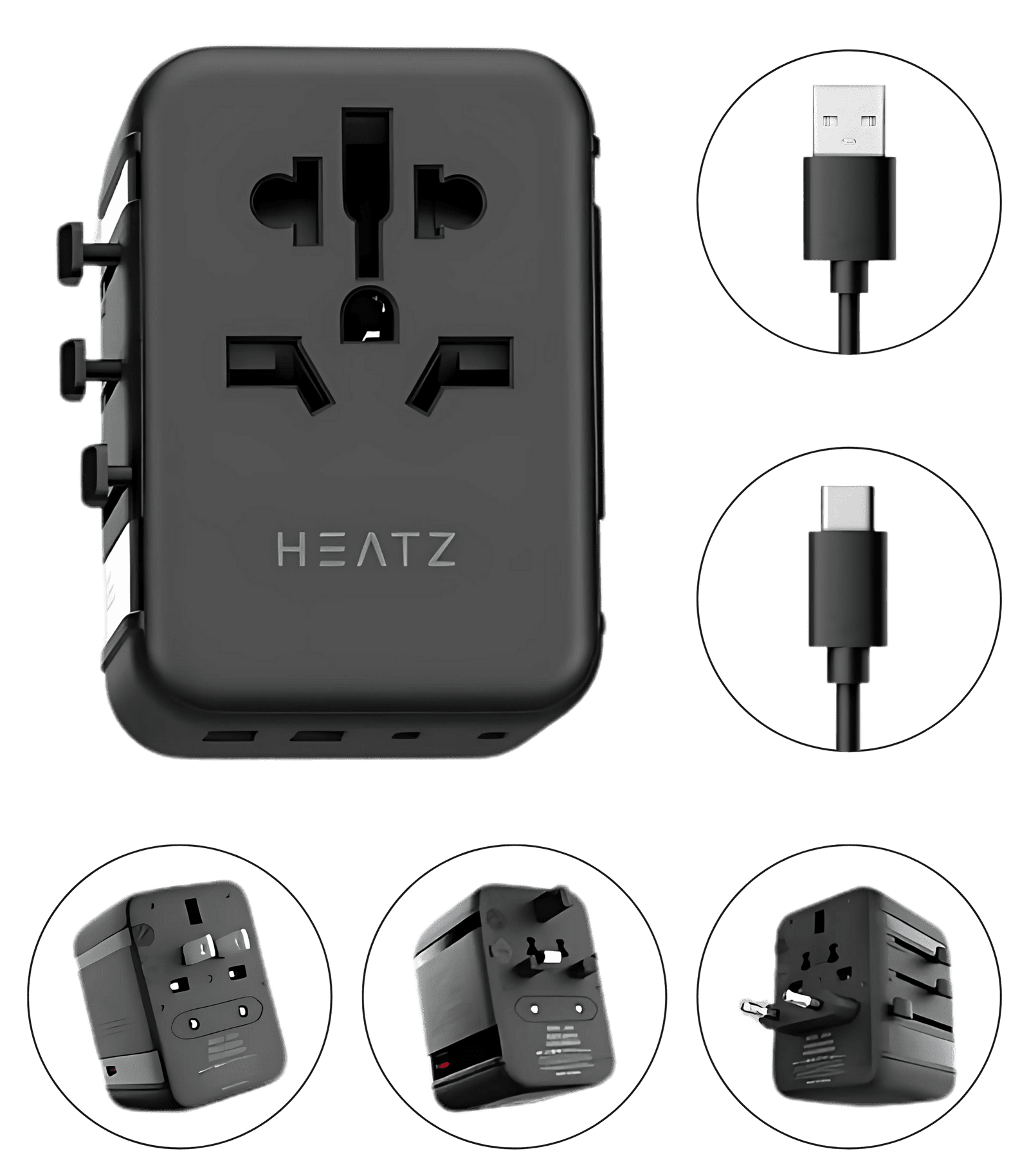 Heatz ZA59 Travel Adapter - Gadget Hive