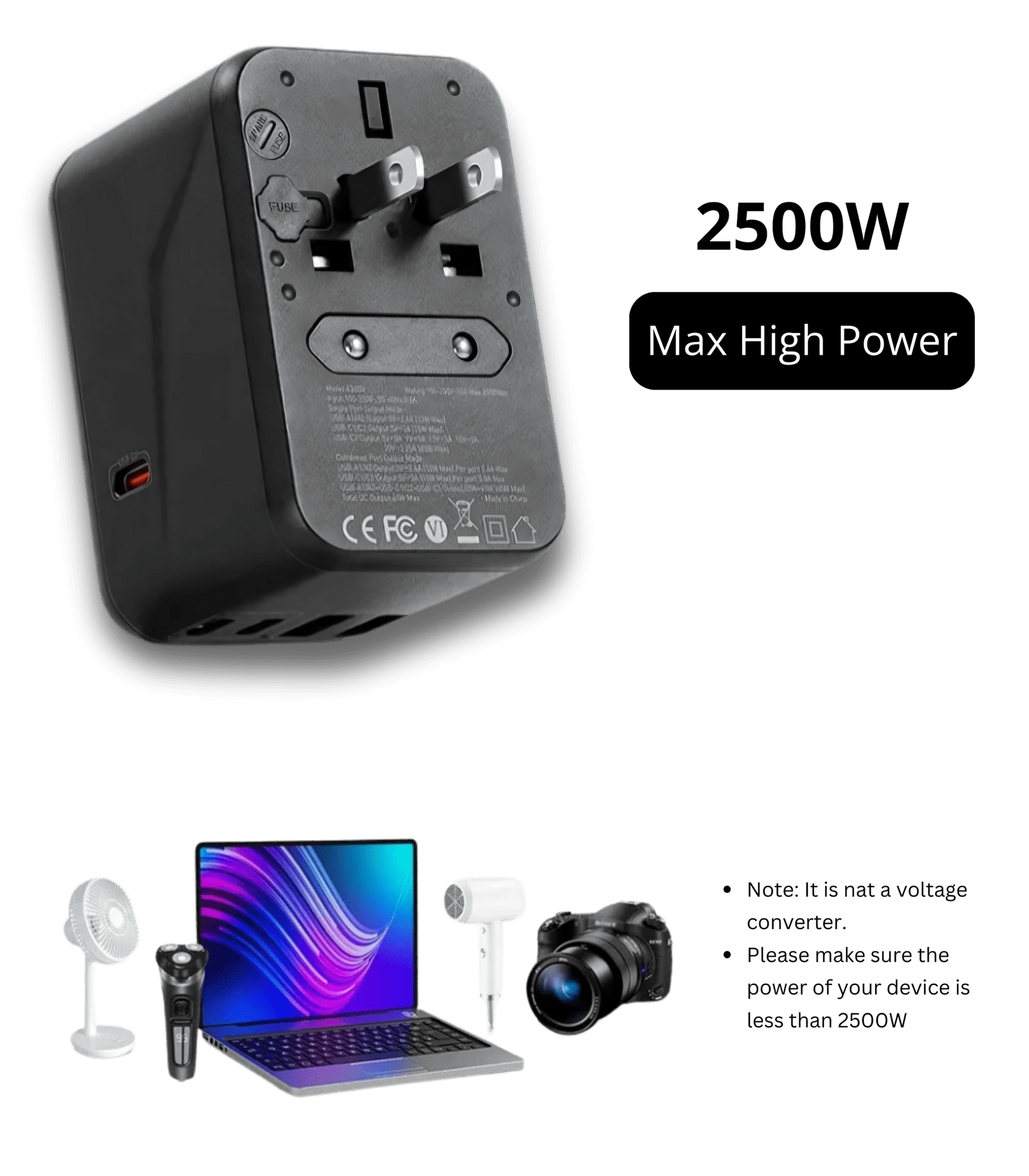 Heatz ZA59 Travel Adapter - Gadget Hive